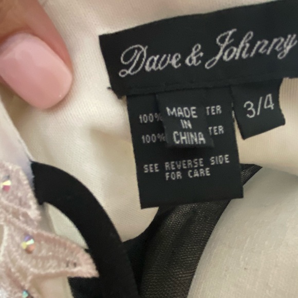 Dave and Johnny Black long dress with sheer panel - Picture 10 of 12